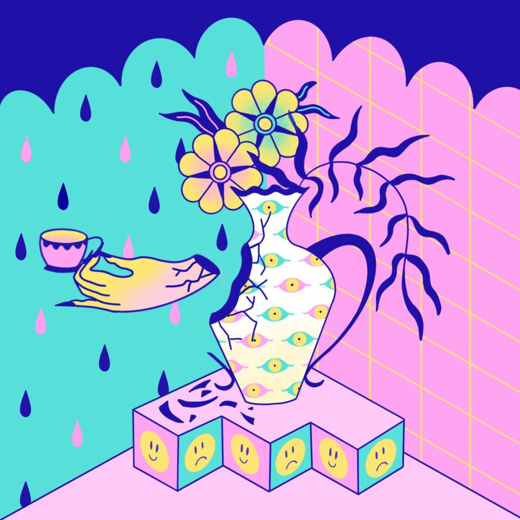 ilustración jarrón